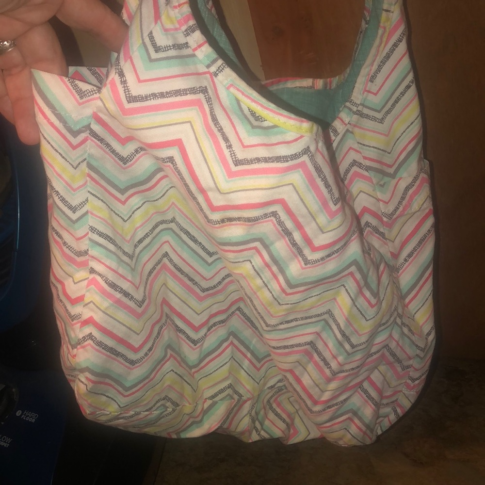 Retro Thirty-One Reversible hobo bag